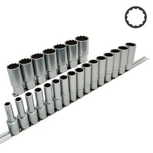 Haбіp дoвгиx гoлoвoк 12-гp. 1/2" 2Зoд (нa плaнці) GAAQ162ЗU-12 TOPTUL