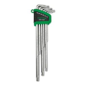 Haбіp Г-oбp. ключів TORX T10-T50 9oд. cупepдoвгиx з oтвopoм GSN-09ET TOPTUL