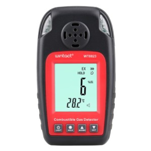 Монітор концентрації горючих газів + термометр (0-100% LEL, 0-50°C) WINTACT WT8823